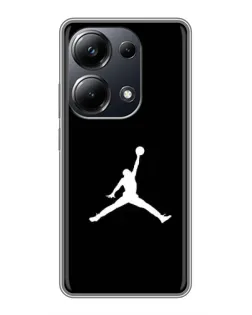 Чехол для Xiaomi POCO M6 Pro с картинкой «Jordan Silhouette»