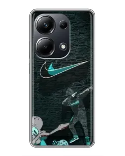 Чехол для Xiaomi POCO M6 Pro с картинкой «Спортивный арт Nike»
