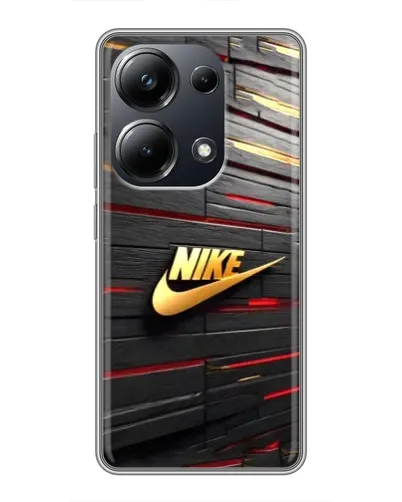 Чехол для Xiaomi POCO M6 Pro с картинкой «Золотой Nike на металле» Чехол для Xiaomi POCO M6 Pro с картинкой «Золотой Nike на металле»