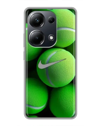Чехол для Xiaomi POCO M6 Pro с картинкой «Теннисные мячи Найк» Чехол для Xiaomi POCO M6 Pro с картинкой «Теннисные мячи Найк»