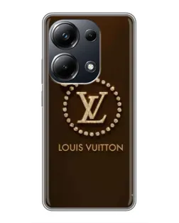 Чехол для Xiaomi POCO M6 Pro с картинкой «LV — золотая печать»