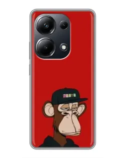Чехол для Xiaomi POCO M6 Pro с картинкой «Bored Ape — красный фон»