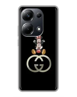 Чехол для Xiaomi POCO M6 Pro с картинкой «Минни Маус на лого»