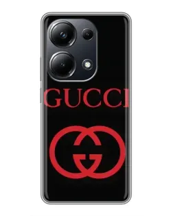 Чехол для Xiaomi POCO M6 Pro с картинкой «Gucci — красный логотип»