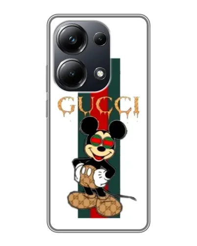 Чехол для Xiaomi POCO M6 Pro с картинкой «Микки Маус Gucci — полосы» Чехол для Xiaomi POCO M6 Pro с картинкой «Микки Маус Gucci — полосы»