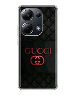 Чехол для Xiaomi POCO M6 Pro с картинкой «Gucci — стеганый черный»