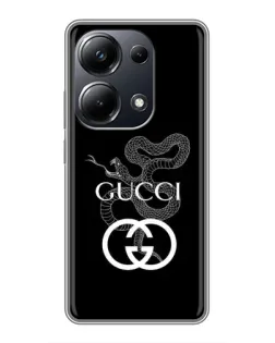 Чехол для Xiaomi POCO M6 Pro с картинкой «Gucci — серебряная змея»