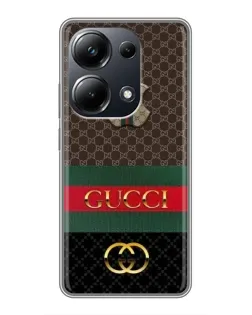 Чехол для Xiaomi POCO M6 Pro с картинкой «Gucci — брендированный десерт»