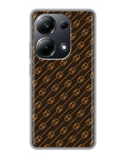 Чехол для Xiaomi POCO M6 Pro с картинкой «Gucci — золотые диагонали» Чехол для Xiaomi POCO M6 Pro с картинкой «Gucci — золотые диагонали»