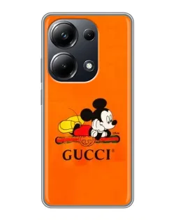 Чохол для Xiaomi POCO M6 Pro з картинкою «Міккі Маус Gucci — помаранч»