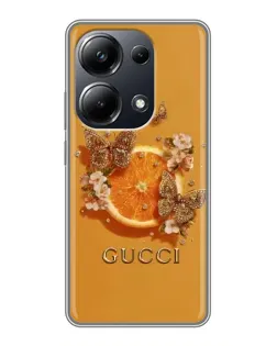 Чохол для Xiaomi POCO M6 Pro з картинкою «Gucci — золоті метелики»