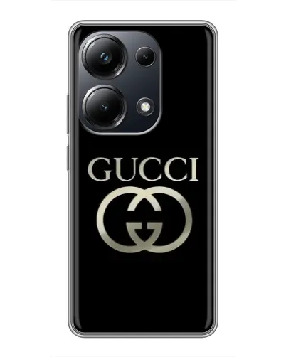 Чехол для Xiaomi POCO M6 Pro с картинкой «Gucci — золото на черном» Чехол для Xiaomi POCO M6 Pro с картинкой «Gucci — золото на черном»