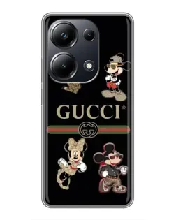 Чохол для Xiaomi POCO M6 Pro з картинкою «Gucci — герої Disney та монограма»