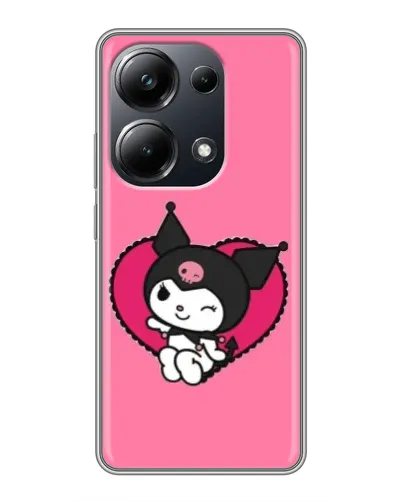 Чехол для Xiaomi POCO M6 Pro с картинкой «Kuromi — любовь в сердце»