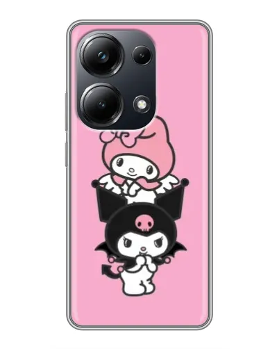 Чехол для Xiaomi POCO M6 Pro с картинкой «My Melody и Kuromi»