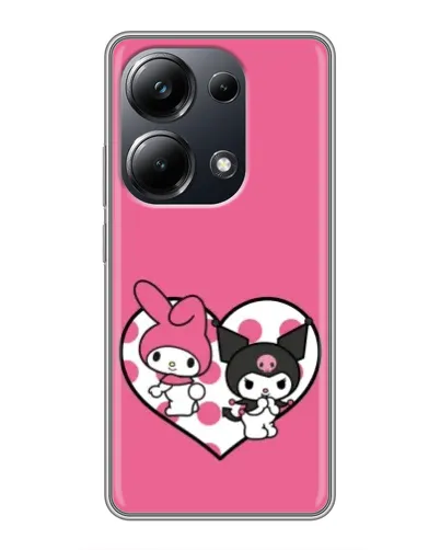 Чехол для Xiaomi POCO M6 Pro с картинкой «Kuromi и My Melody»