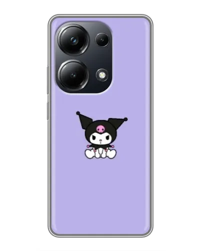 Чехол для Xiaomi POCO M6 Pro с картинкой «Kuromi — фиолетовый минимализм»