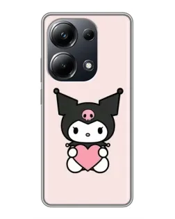 Чехол для Xiaomi POCO M6 Pro с картинкой «Kuromi и сердце»