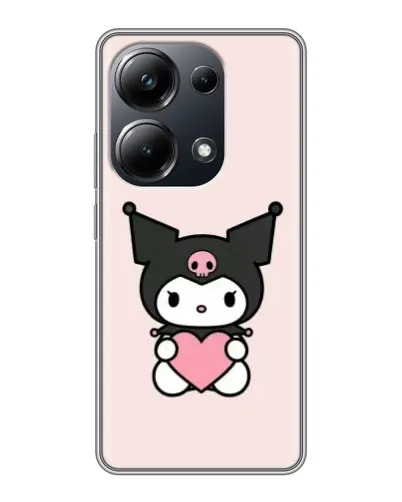 Чехол для Xiaomi POCO M6 Pro с картинкой «Kuromi и сердце»