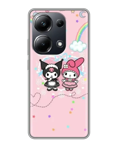 Чехол для Xiaomi POCO M6 Pro с картинкой «My Melody и Kuromi»