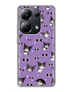 Чехол для Xiaomi POCO M6 Pro с картинкой «Kuromi — паттерн»