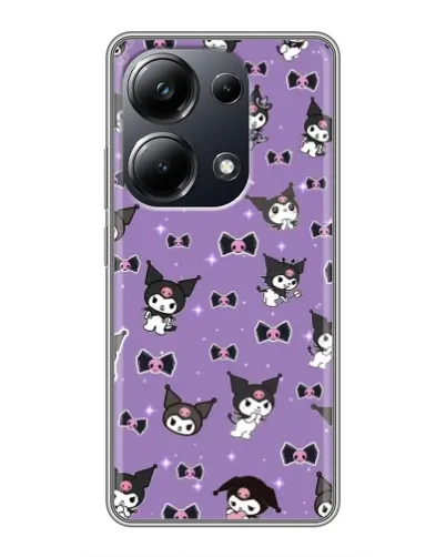 Чехол для Xiaomi POCO M6 Pro с картинкой «Kuromi — паттерн»