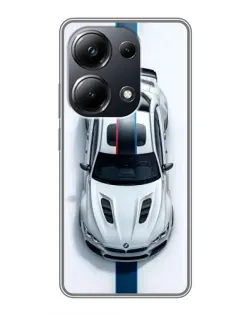 Чехол для Xiaomi POCO M6 Pro с картинкой «Вид сверху — BMW M»