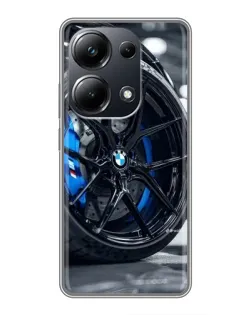 Чехол для Xiaomi POCO M6 Pro с картинкой «Колесо BMW вблизи»
