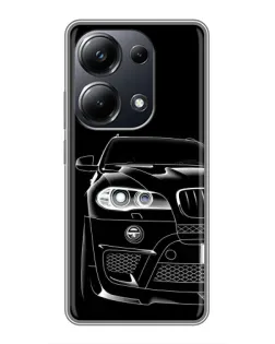 Чехол для Xiaomi POCO M6 Pro с картинкой «Темный силуэт BMW»