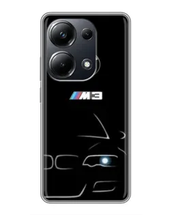 Чехол для Xiaomi POCO M6 Pro с картинкой «Минималистичный принт BMW M3»