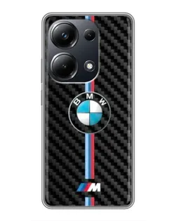 Чехол для Xiaomi POCO M6 Pro с картинкой «Эмблема BMW и карбон»