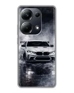 Чехол для Xiaomi POCO M6 Pro с картинкой «BMW сквозь туман»
