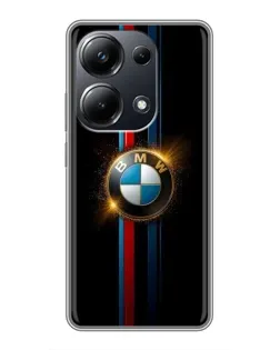 Чехол для Xiaomi POCO M6 Pro с картинкой «BMW M-Power неон»
