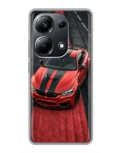 Чехол для Xiaomi POCO M6 Pro с картинкой «BMW на красной дорожке»