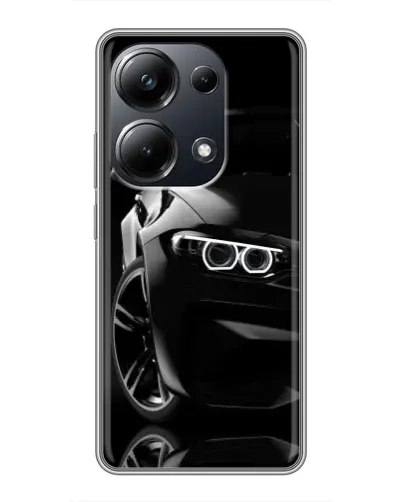 Чехол для Xiaomi POCO M6 Pro с картинкой «Черная BMW — профиль» Чехол для Xiaomi POCO M6 Pro с картинкой «Черная BMW — профиль»