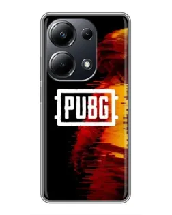 Чехол для Xiaomi POCO M6 Pro с картинкой «Яркий логотип PUBG»