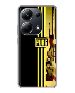 Чехол для Xiaomi POCO M6 Pro с картинкой «PUBG — камуфляжный шлем»