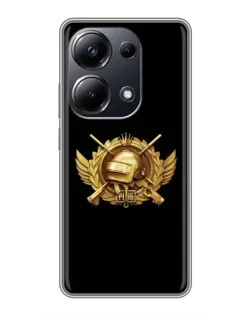 Чехол для Xiaomi POCO M6 Pro с картинкой «PUBG — оранжевый градиент»