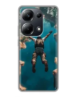 Чехол для Xiaomi POCO M6 Pro с картинкой «PUBG — свободное падение»