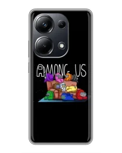 Чехол для Xiaomi POCO M6 Pro с картинкой «Логотип Among Us»