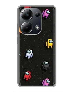 Чехол для Xiaomi POCO M6 Pro с картинкой «Космический паттерн Among Us»
