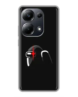 Чехол для Xiaomi POCO M6 Pro с картинкой «Among Us шлем»