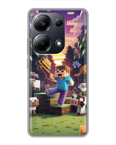 Чехол для Xiaomi POCO M6 Pro с картинкой «Стив на ферме» Чехол для Xiaomi POCO M6 Pro с картинкой «Стив на ферме»