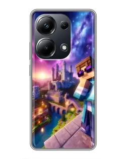 Чехол для Xiaomi POCO M6 Pro с картинкой «Стив и космос»
