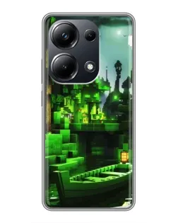 Чехол для Xiaomi POCO M6 Pro с картинкой «Minecraft лесной пейзаж»