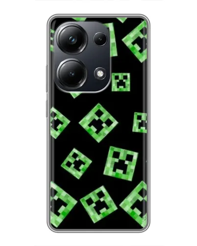 Чехол для Xiaomi POCO M6 Pro с картинкой «Паттерн с криперами» Чехол для Xiaomi POCO M6 Pro с картинкой «Паттерн с криперами»