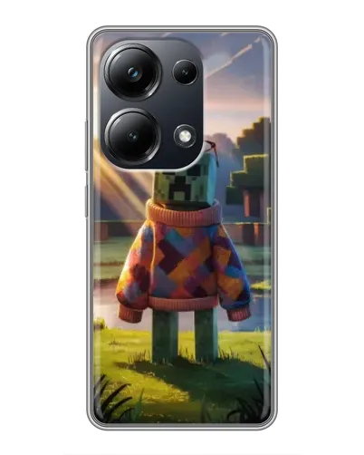 Чехол для Xiaomi POCO M6 Pro с картинкой «Крипер в свитере» Чехол для Xiaomi POCO M6 Pro с картинкой «Крипер в свитере»
