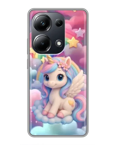 Чехол для Xiaomi POCO M6 Pro с картинкой «Маленький единорог»