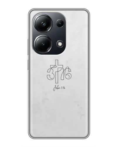Чехол для Xiaomi POCO M6 Pro с картинкой «Иоанна 3:16 Крест»