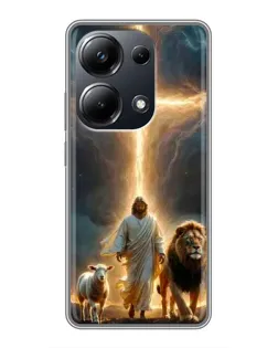 Чехол для Xiaomi POCO M6 Pro с картинкой «Лев Иуды и Свет»